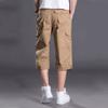 LAVIQK Men's Casual Cargo Shorts 16" Inseam Below Knee Multi Pocket 3/4 Capri Long Shorts Twill Relaxed Fit Pants view 4
