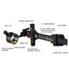 Compound Bow Sight Carbon Fiber Bar Micro Adjustable Bow Sight T Shape Single Pin Target Sight (Bow Sight with 4X Lens) view 3