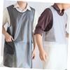 DECHOUS 2pcs Apron Sleeveless Multi-purpose Working Apron for Home Store Kitchen Use Transparent White Material for Easy Cleaning view 2