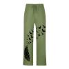Men's Bird Print Japanese Pants Summer Beach Pants Feather Print Harem Pants Gym Running Workout Pants Techwear Streetwear Hip Hop Joggers Lightweight Elastic Waist Harem Pants Green view 3