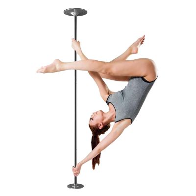YLQFGUVWK Pole Dance Pole Rotating/Static Dance Pole, Portable Home Use 45mm Adjustable Men's and Women's Pole Dance Pole, Can Hold 440 Lbs
