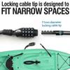 MARQUE Straight Combination Bike Lock Cable - 3/8 inch (5FT, 10FT, 15FT, 25FT) Resettable Combination Lock, Anti-Theft Security Cable for Bicycles, Kayaks, Paddle Boards, Gates&Outdoor Gear (25 FT) view 2
