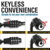 MARQUE Straight Combination Bike Lock Cable - 3/8 inch (5FT, 10FT, 15FT, 25FT) Resettable Combination Lock, Anti-Theft Security Cable for Bicycles, Kayaks, Paddle Boards, Gates&Outdoor Gear (25 FT) view 3