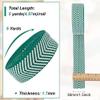 BENECREAT 5 Yards Cotton Webbing, 1-1/2 inch Wide Green Polycotton Jacquard Ribbons, Flat Jacquard Webbing with Arrow Pattern for Webbing Bag Handles, Tote Bag Webbing, SRIB-WH0011-113C-US view 2