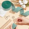 BENECREAT 5 Yards Cotton Webbing, 1-1/2 inch Wide Green Polycotton Jacquard Ribbons, Flat Jacquard Webbing with Arrow Pattern for Webbing Bag Handles, Tote Bag Webbing, SRIB-WH0011-113C-US view 3