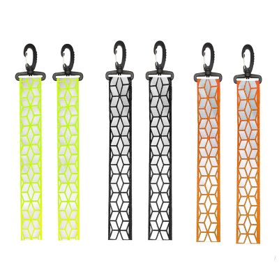 cdar Reflective Strap, Reflective Strap with Hanging Buckle High Visibility Outdoor Climbing Camping Cycling Safety Reflector Backpack Keychain Pendant Mix Color