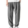 Cambkatl Men's Drawstring Sweatpants, Plus Size Elastic Waist Casual Solid Joggers Sports Track Pants with Pockets view 1