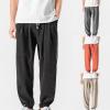 Cambkatl Men's Drawstring Sweatpants, Plus Size Elastic Waist Casual Solid Joggers Sports Track Pants with Pockets view 2