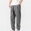 Cambkatl Men's Drawstring Sweatpants, Plus Size Elastic Waist Casual Solid Joggers Sports Track Pants with Pockets view 3