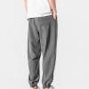 Cambkatl Men's Drawstring Sweatpants, Plus Size Elastic Waist Casual Solid Joggers Sports Track Pants with Pockets view 4