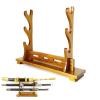 SUYUDD Sword Holder Wooden Samurai Sword Katana Wakizashi Tanto Holder Stand Dispaly 1/2/3 Layer view 1