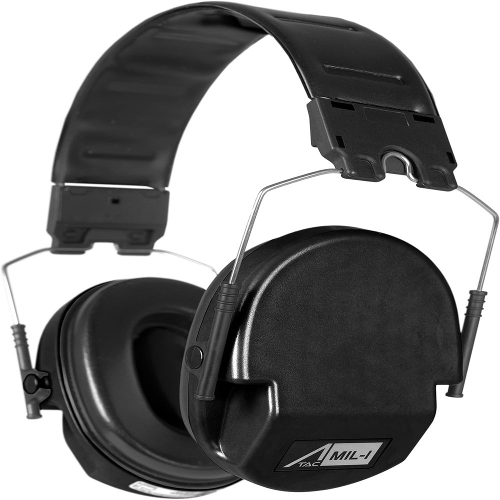 ACE Schakal MIL-I Ear Muffs - Hearing Protectors According to Military Standard for Hunting & Shooting - Tactical & Robust - Black