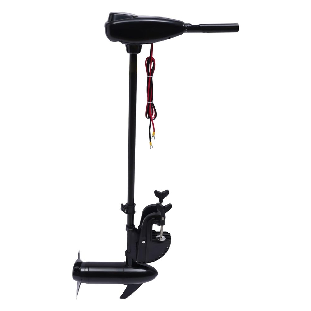 12V 80LBS Thrust Electric Outboard Motor for 6-8 People Boat Engine Marine Boat Motor 8 Speed 1.2HP Fishing Boat Engine Electric Trolling Motor