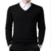 UNeedVog Men's Pullover Sweaters V-Neck Slim Fit Knitted Jumpers Casual Long Sleeve Solid Sweater view 1