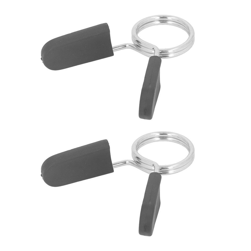 30mm / 1.2in Barbell Clamps, 2 pcs Dumbbell Spring Clip Collars Fitness Weightlifting Lock Buckle Gym Accessory for Weightlifting Barbell Weight Bar Clips