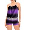 asntrgd Blouson Tankinis Swimwear for Women Sexy 2 Piece Gradient Color Bathsuit Built in Bra Swimsuits Tank Tops with Bottom view 1