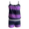 asntrgd Blouson Tankinis Swimwear for Women Sexy 2 Piece Gradient Color Bathsuit Built in Bra Swimsuits Tank Tops with Bottom view 3