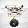 SUYUDD Wall Mount Sword Stand Bamboo Bow Arrow Wall Rack Storage Display Holder Bow Arrow Rack Sword Display Holder, 1-6 Layer view 1