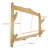 SUYUDD Wall Mount Sword Stand Bamboo Bow Arrow Wall Rack Storage Display Holder Bow Arrow Rack Sword Display Holder, 1-6 Layer view 4