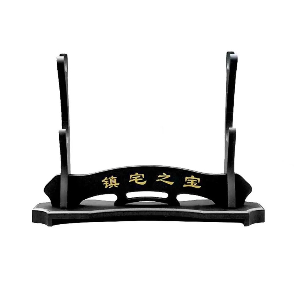 Wood Sword Stand Katana Holder Stand, Samurai Sword Holder Desktop Hanger Gladiator Sword Display Stand Black for Crusader Medieval Wakizashi Tanto