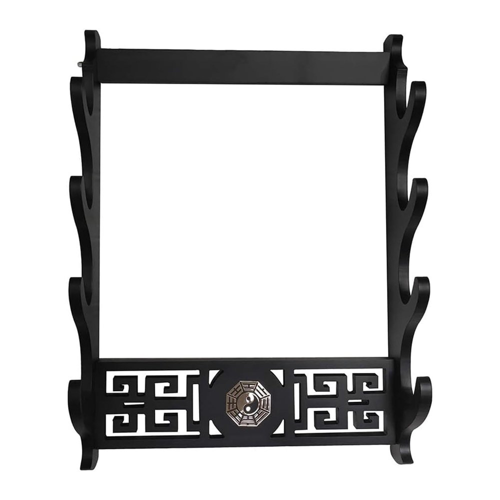 SUYUDD Wall Mount Sword Holder Samurai Display Hanger for Katana Wakizashi, 1/2/3/4 Tier