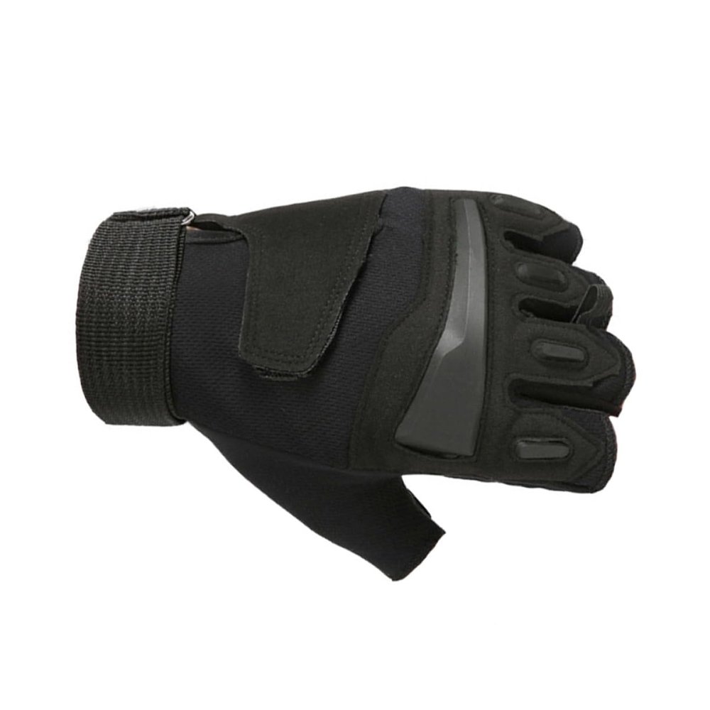 GANAZONO Half Finger Shockproof Cycling Gloves for Men Women Breathable Sweat Bike Gloves for Outdoor Sports Black