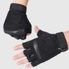 GANAZONO Half Finger Shockproof Cycling Gloves for Men Women Breathable Sweat Bike Gloves for Outdoor Sports Black view 3