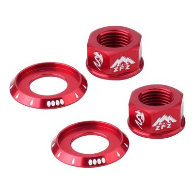 Aymzbd Hubs Nut M10 Folding Fixed Gear Bike Wheel Hubs Axle Screw, Red