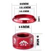 Aymzbd Hubs Nut M10 Folding Fixed Gear Bike Wheel Hubs Axle Screw, Red view 3