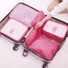 9 Piece Clothes Storage Bag Waterproof Travel Luggage Organizer Clothes Packing Box (Deep pink) view 3