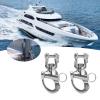 Jaw Swivel Shackle, 2PCS Snap Shackle 316 Stainless Steel Quick Release High Strength Universal for Sailboat Rigging, Boat Accessories Marine(87mm) view 4