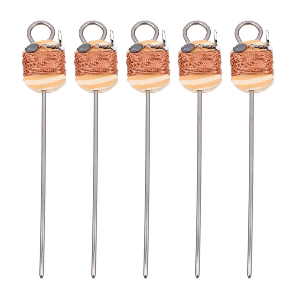 5Pcs Fishing Hook Set for Soft-Shelled Turtle Multipurpose Angling Gear with Easy Ground Insertion Design Ideal for Outdoor Fishing