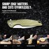 FerraMonster Folding Pocket Knife,EDC Knife,M390 Steel Blade,Titanium Carbon Fiber Handle,Tactical/Outdoor Camping/Survival/HuntingKnife (Golden) view 2