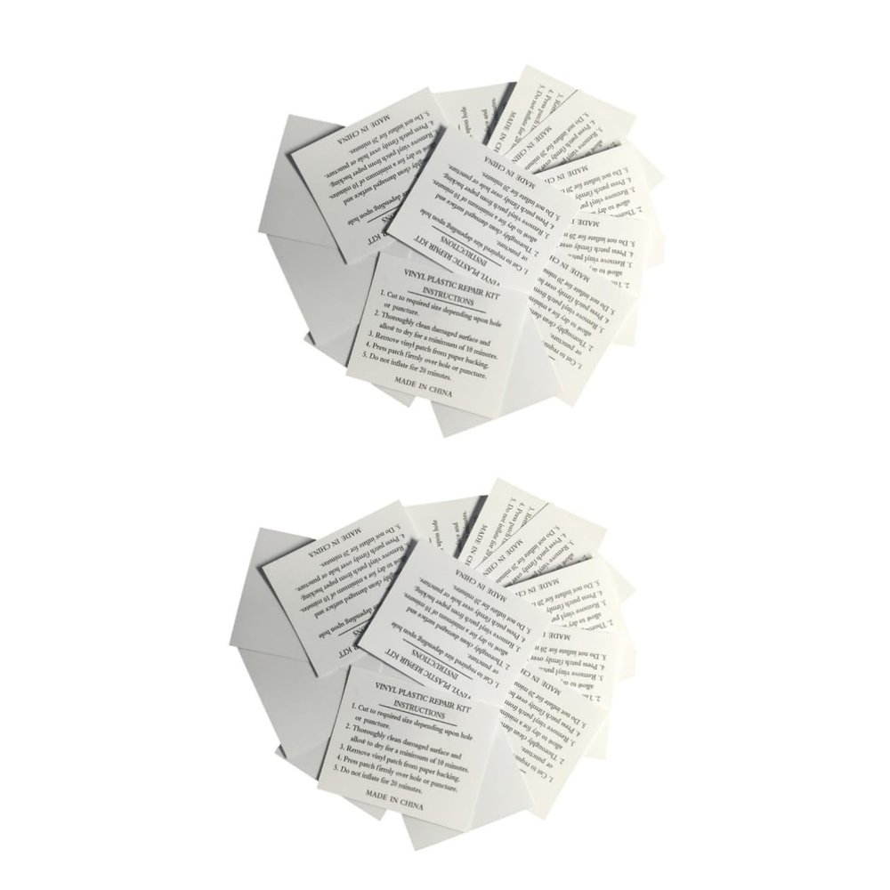 SUPVOX 20pcs Vinyl Repair Patch for Inflatable Light Grey PVC Puncture Repair Patches Glue Kit