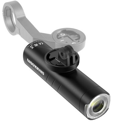 SHARKODIN 1500 Lumens Bike Headlight Rechargeable, Rotating Lens Anti-Glare Bicycle Light for Night Riding for MTB Road Gravel Bike, Compatible with Garmin/GoPro Mount (1500 Lumens - 4500m Ah)