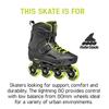 Rollerblade Lightning Men's Urban Inline Skate, Black and Lime view 4