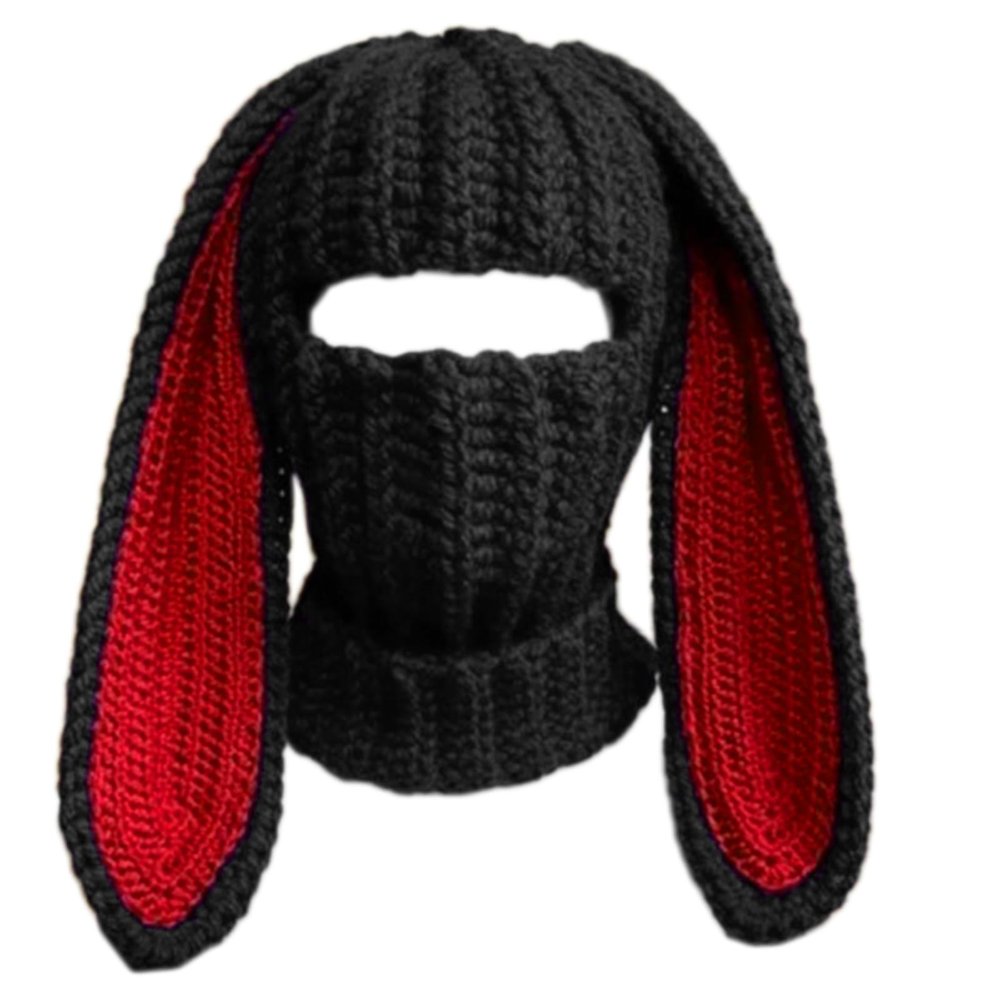 HISYI Rabbit Balaclava Halloween Balaclava Long Ears Hat Funny Hat Rabbit Ears Balaclava Skullies Long Ear Hat Hat