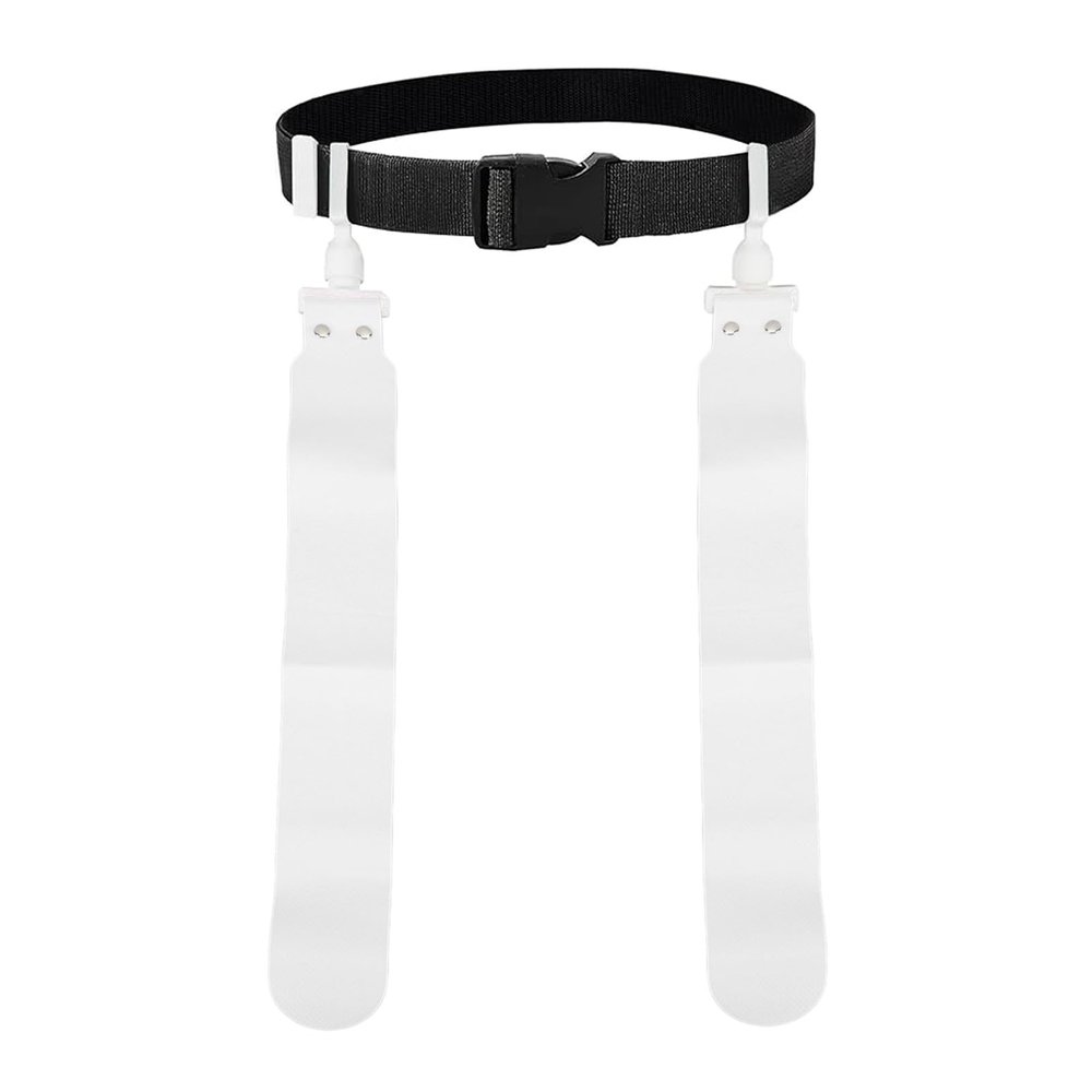 HERCHR Waist Flag, Adjustable Flag Football Set 5 PCS PP Flag Football Belts Race Sport Game Waist Flag for Youth and Adults Training Equipment(White)