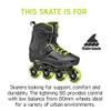 Rollerblade Lightning Men's Urban Inline Skate, Black and Lime view 4