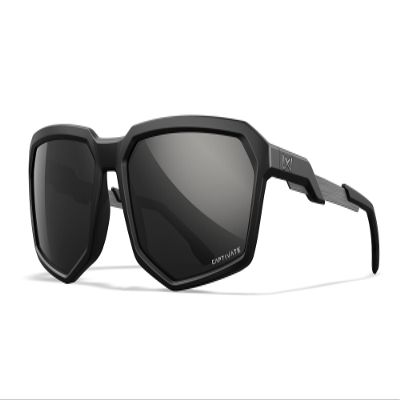 Wiley X WX Recon Sunglasses Safety Glasses for Men Shatterproof UV Eye Protection for Combat and Shooting Captivate Polarized Black Mirror Lenses Matte Black Frames