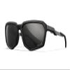 Wiley X WX Recon Sunglasses Safety Glasses for Men Shatterproof UV Eye Protection for Combat and Shooting Captivate Polarized Black Mirror Lenses Matte Black Frames view 1