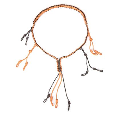 Duck Call Lanyard Camo, Camo Military Grade Duck Hunting Accessories and Woven Goose Call Carry, Duck Call Lanyard Paracord Knitting Necklace Wildfowl Whistle Slinger (Orange)