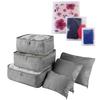 9 Piece Clothes Storage Bag Waterproof Travel Luggage Organizer Clothes Packing Box (Grizzly) view 1