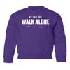 superhotapparel We Can Not Walk Alone MLK Day Holiday Celebration Youth Crewneck Sweatshirt (Purple, Youth Small) view 1