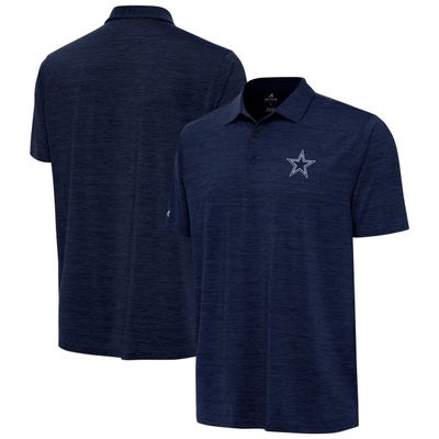 Antigua Men's Heather Navy Dallas Cowboys Layout Polo