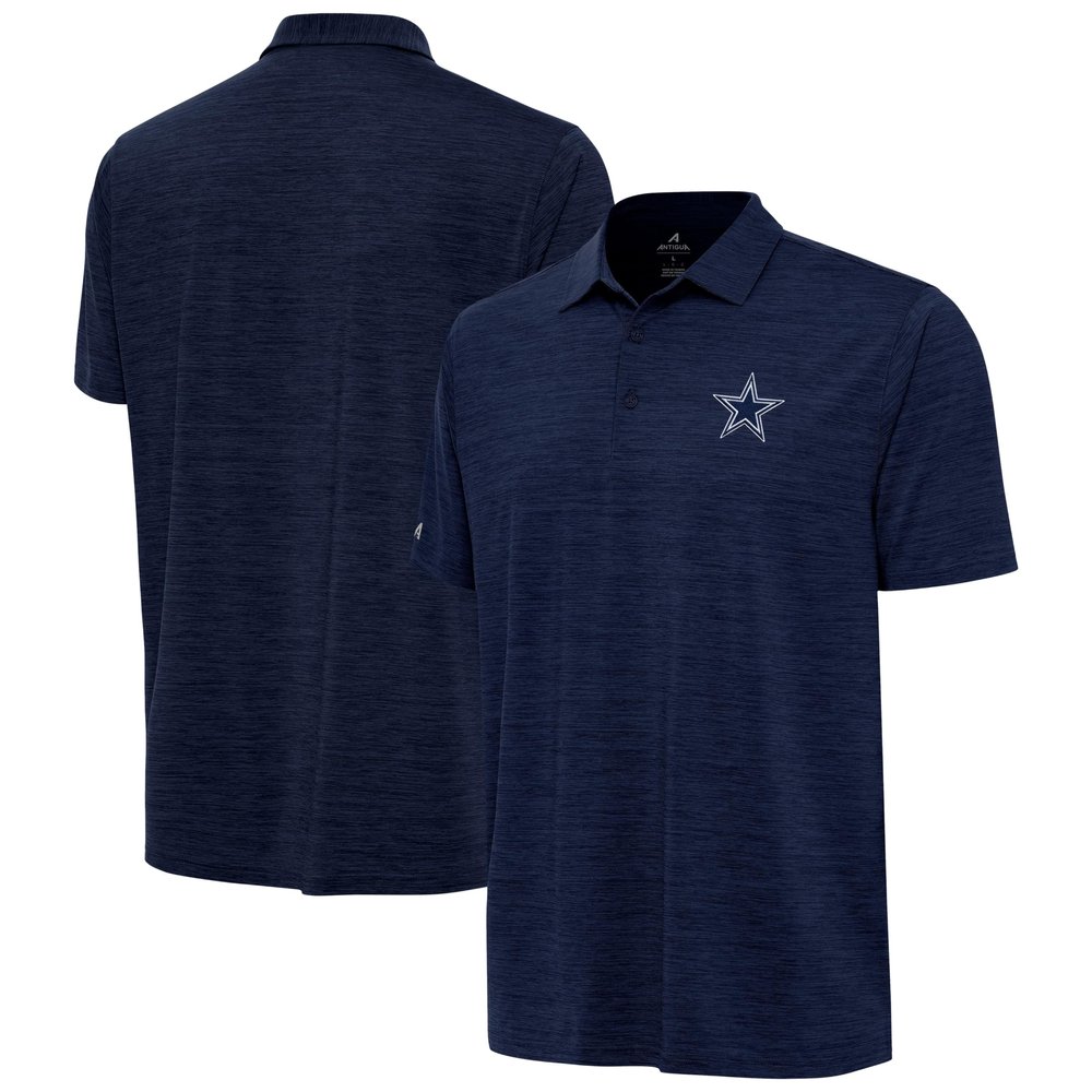 Antigua Men's Heather Navy Dallas Cowboys Layout Polo