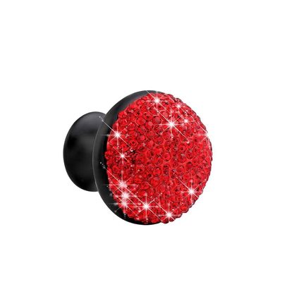 Southst 1Pcs Diamond Crystal Handle Creative Cabinet Drawer Wardrobe Crystal Mushroom Handle American Single Hole Diamond Handle Handle - (Color: Red)