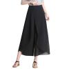 YOLAI Chiffon Pants for Dance High Waisted Dance Pants Girls Women's Boho Casual Wide Leg Palazzo Lounge Pants (Green, L) view 1