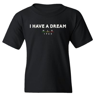 superhotapparel I Have A Dream MLK Day 1963 Holiday Celebration Youth Unisex T-Shirt (Black, Youth X-Large)