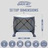 CLAM Pop Up Screen Tent, 6' x 6' Outdoor Camping Gazebo, Portable 4-Sided Canopy with Ground Stakes & Carry Bag, Traveler, Blue view 2